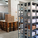 Racks for the warehouse of a book publishing house