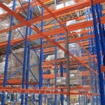 Grid racking fences in the warehouse