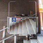 Folded rotary lift for disabled people
