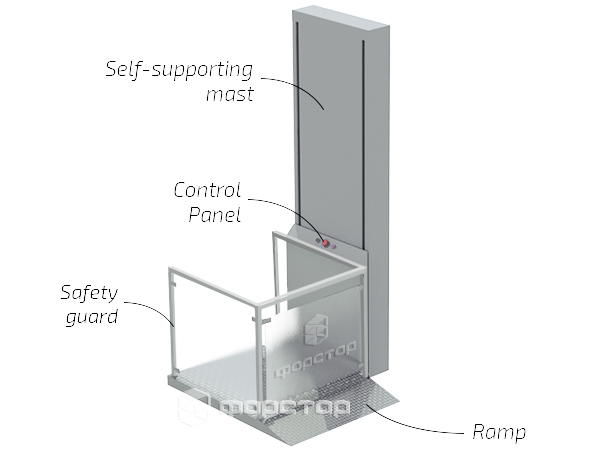 Vertical lift for disabled persons