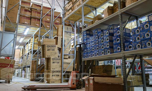 Warehouse platform Profi with shelving racks Master