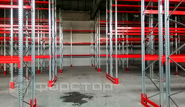 Protection of shelving rows in internal passageways