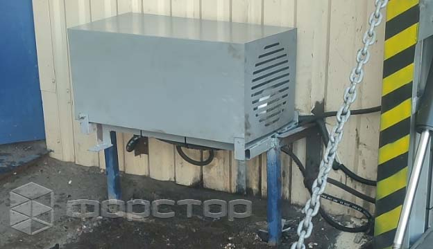 Remote power unit in a protective box