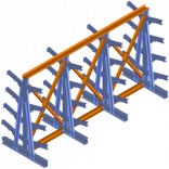 A-frame cantilever racks
