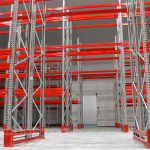 Pallet rack system with passageway