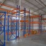 Warehouse rack safety fencing with gates